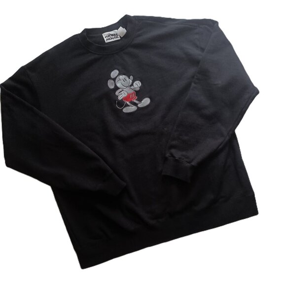 Disney Other - Disney Mickey Mouse Sweatshirt Black Silver Mickey Men’s Size XXL